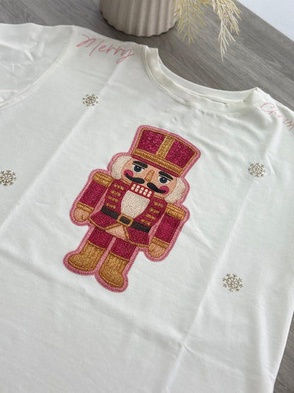 Camiseta básica navideña cascanueces