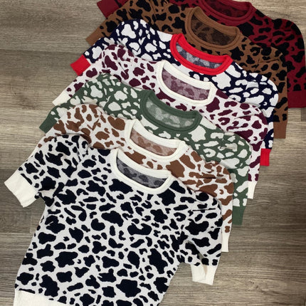 Blusa tejida tejida cow