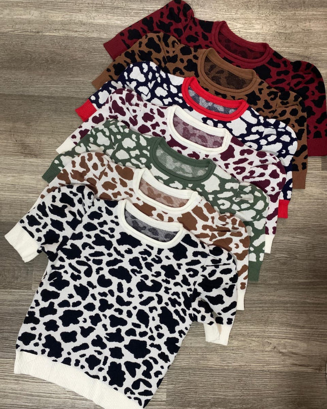 Blusa tejida tejida cow