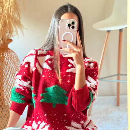 Suéter navideño arbolitos