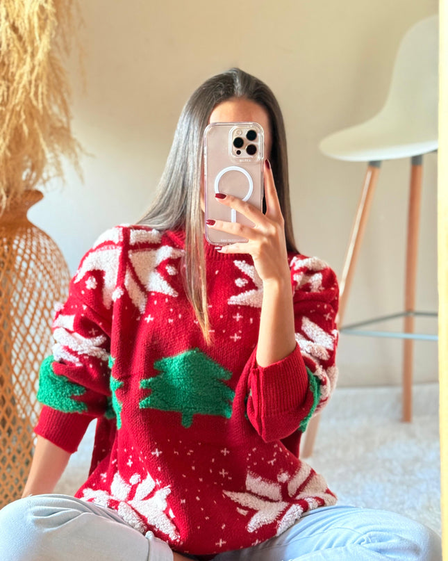 Suéter navideño arbolitos