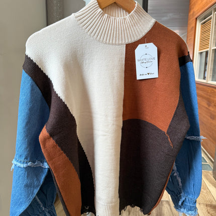 Suéter pop denim