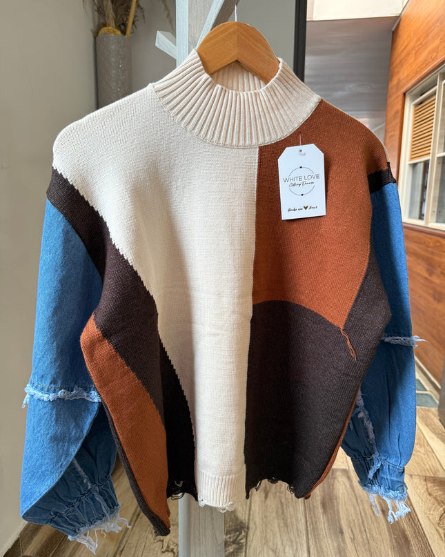 Suéter pop denim