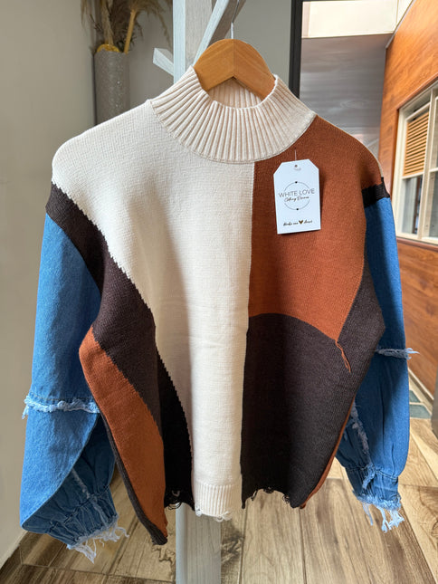 Suéter pop denim
