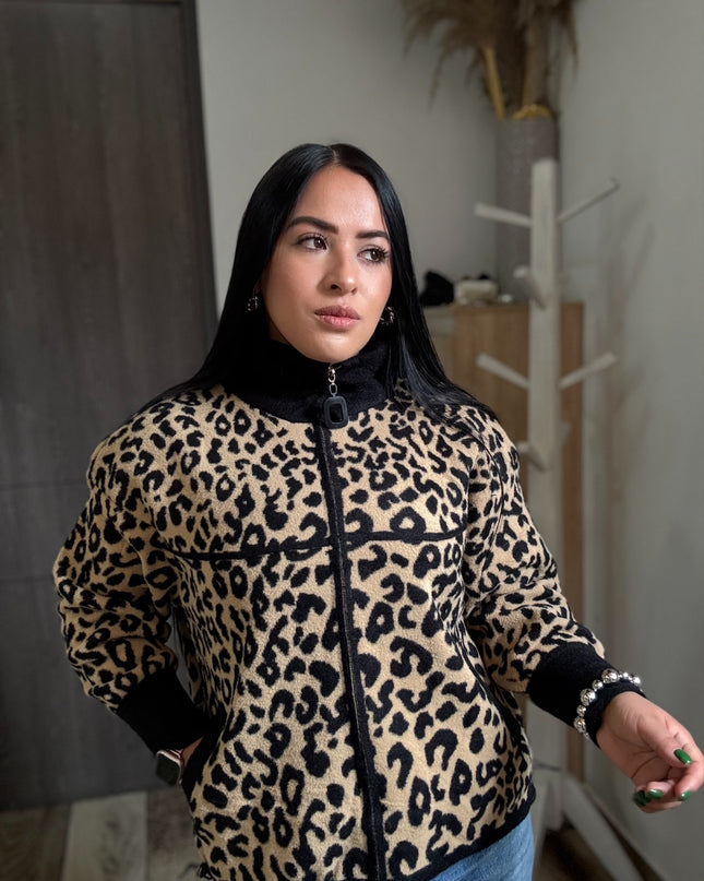 Chaqueta print felpa