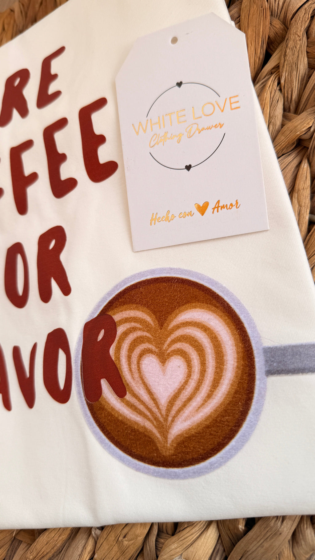 Camiseta more coffe por favor