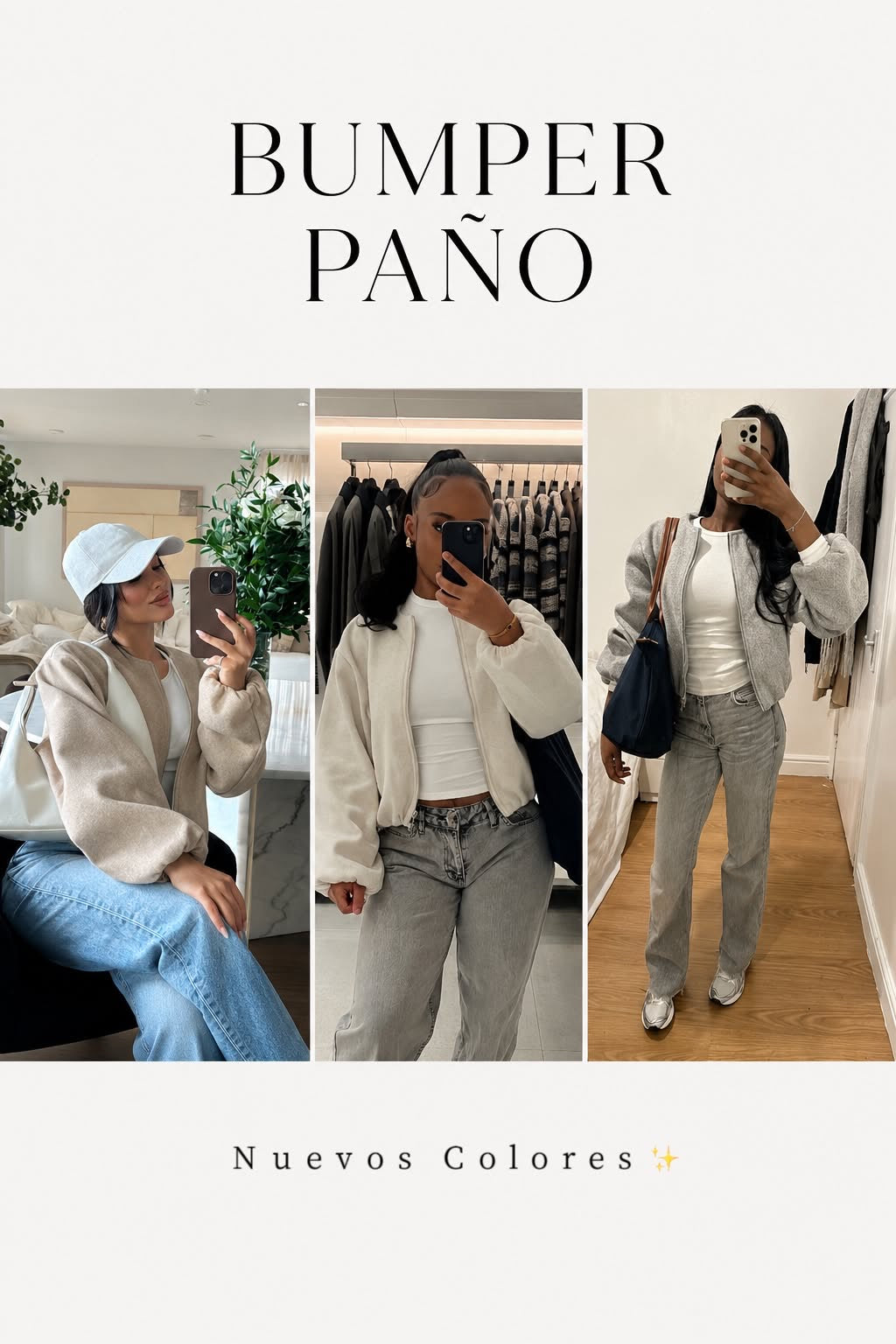 Chaqueta bumper paño