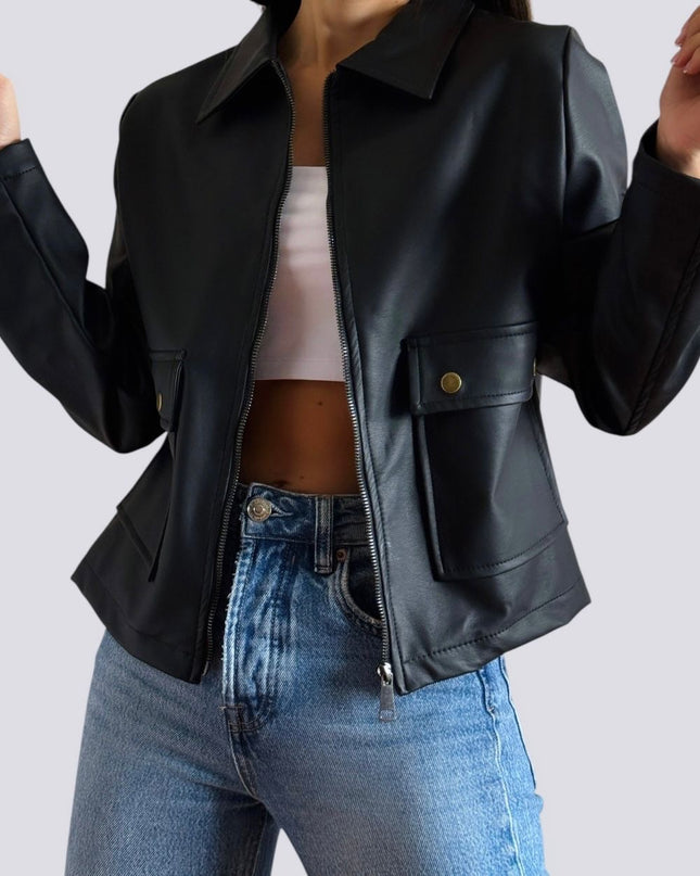 Chaqueta cuero tex