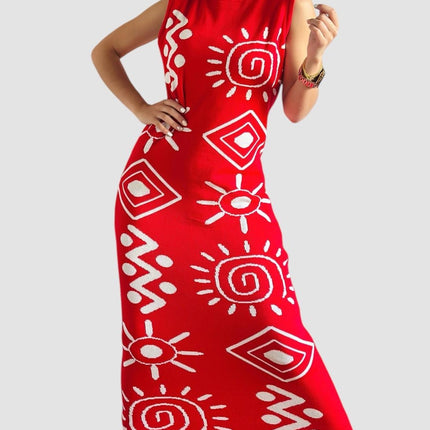 Vestido Étnico cuello alto