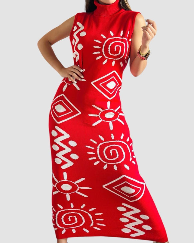 Vestido Étnico cuello alto
