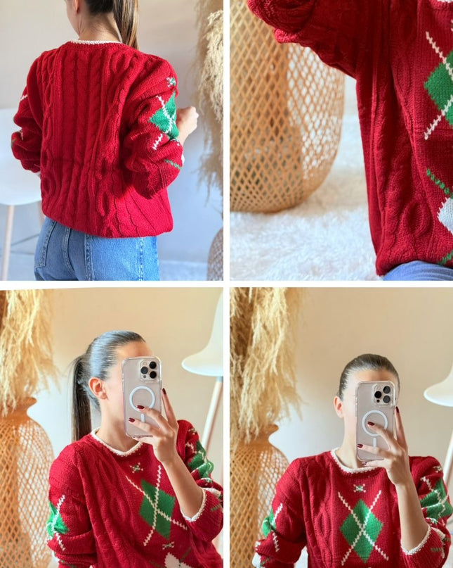 Suéter navideño Rombos