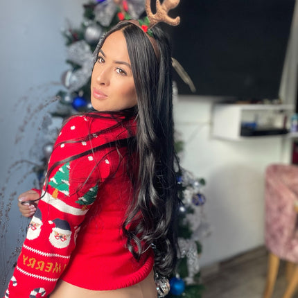Suéter Merry Christmas bastón
