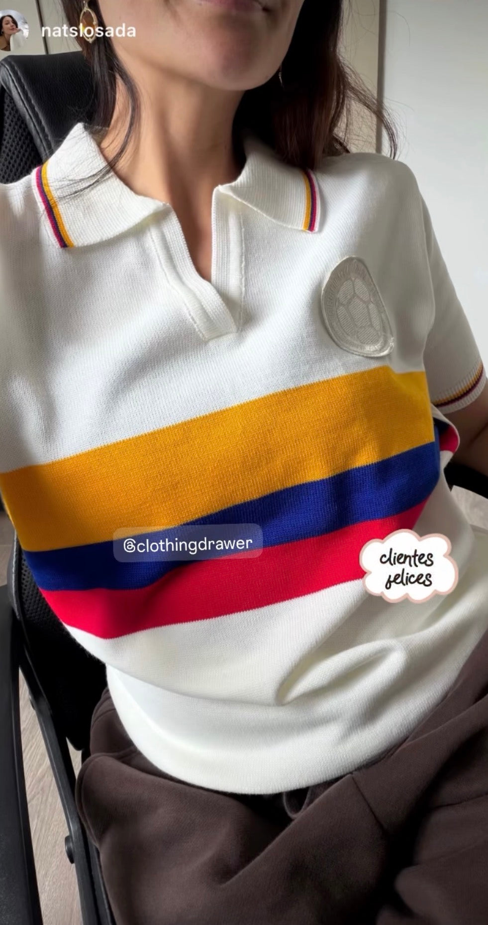 Camiseta polo blanca tejida Colombia