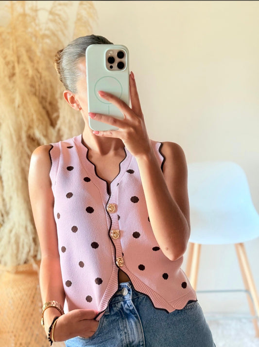 Chaleco romantic Polka dot