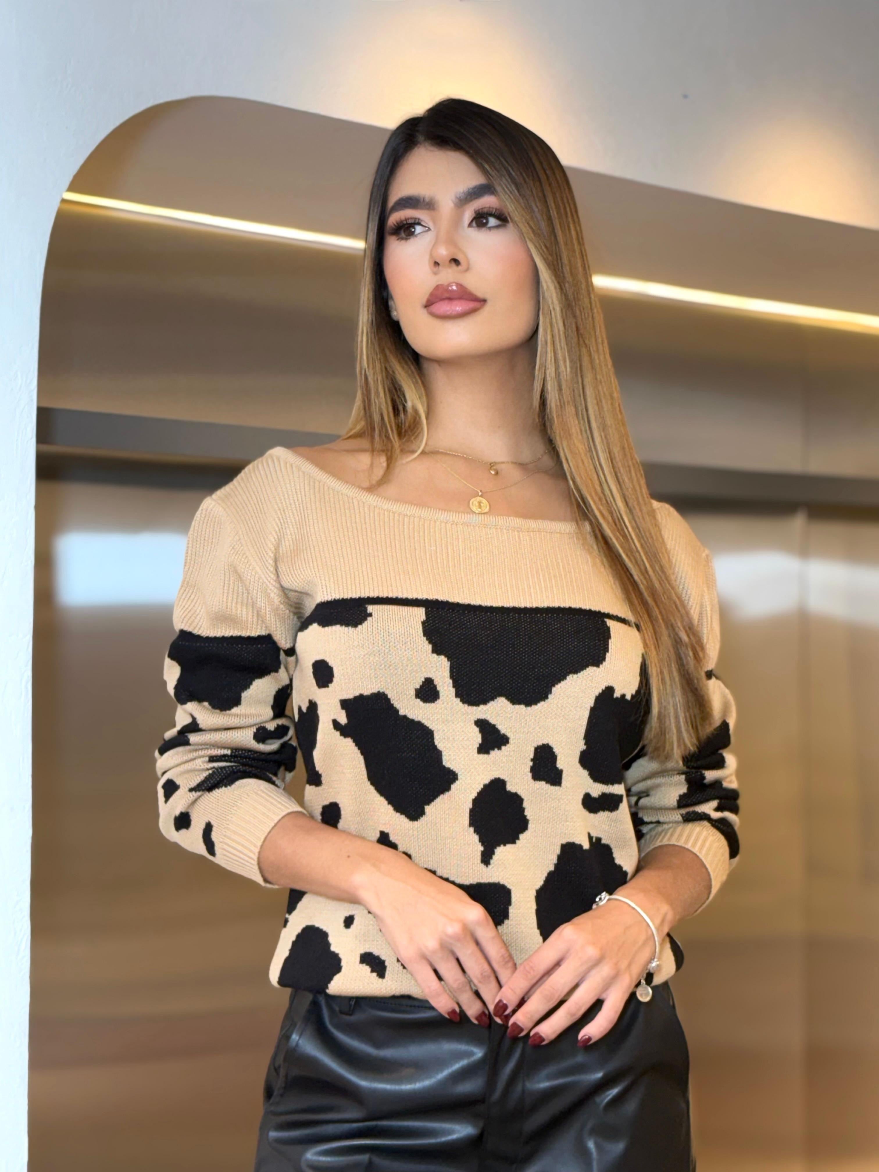 Suéter cow print