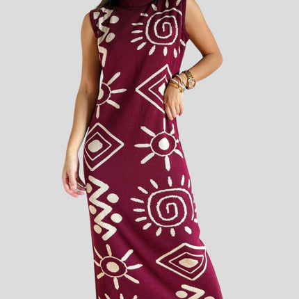 Vestido Étnico cuello alto