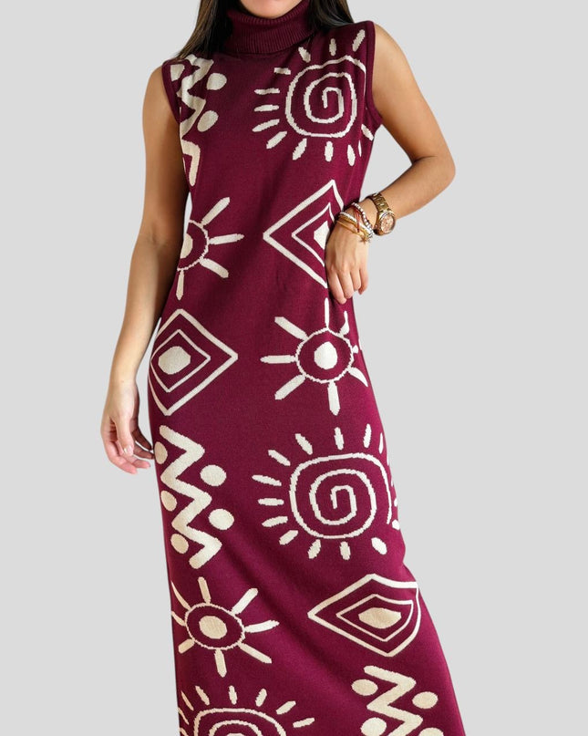Vestido Étnico cuello alto