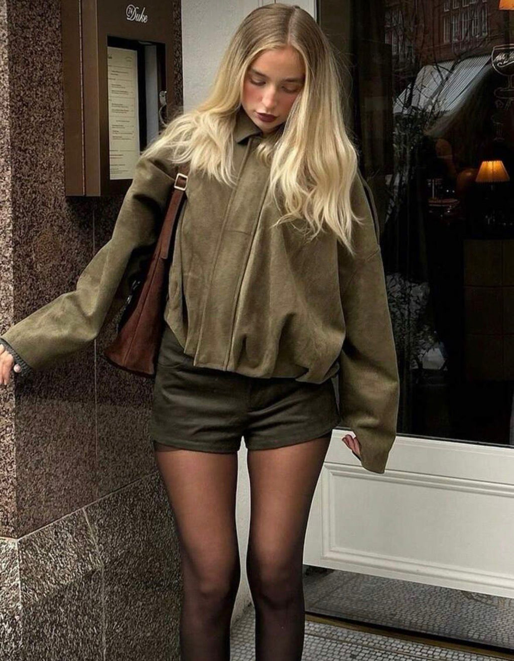 Chaqueta bomber gamuza