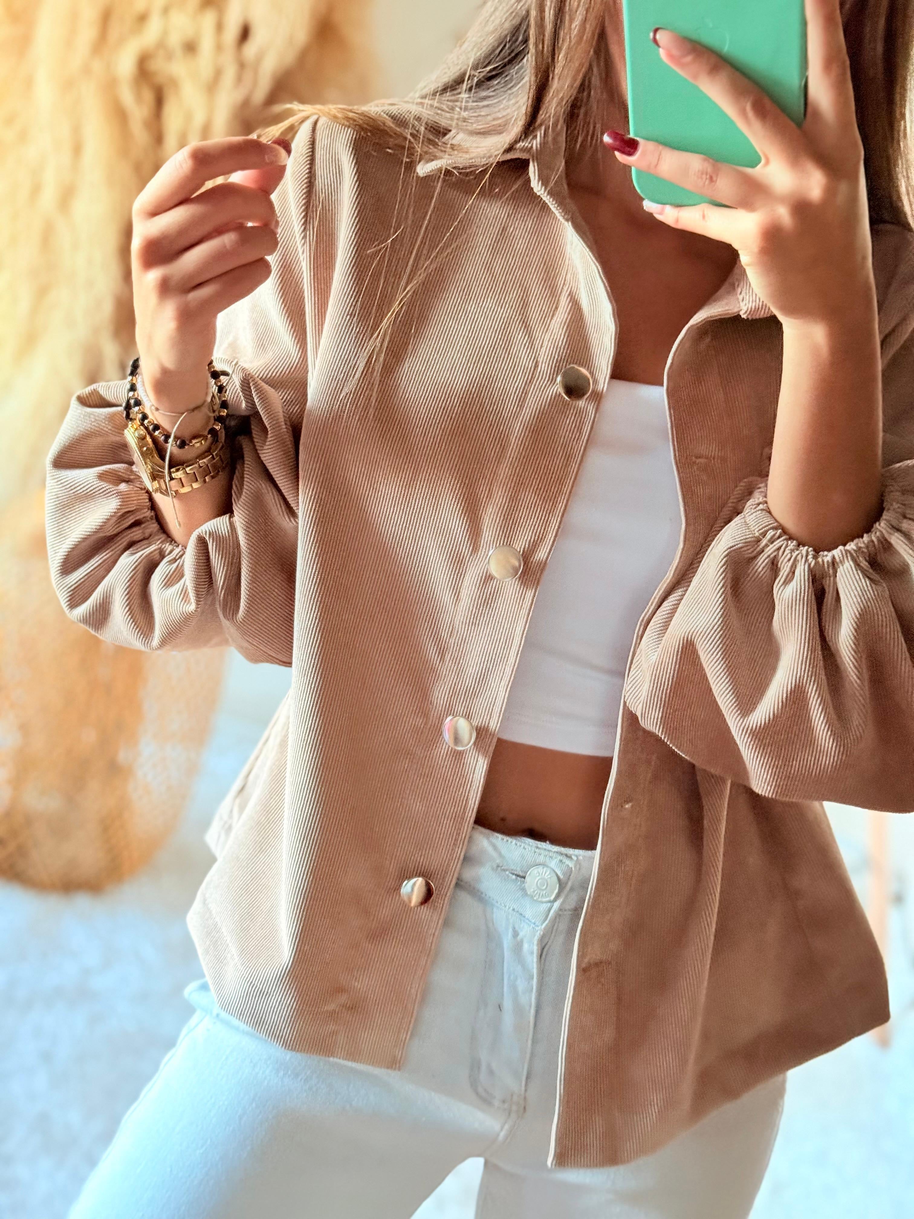 Chaqueta manga Bombón