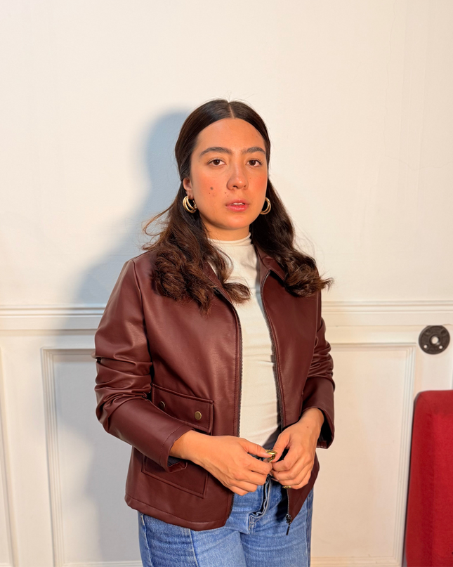 Chaqueta cuero tex