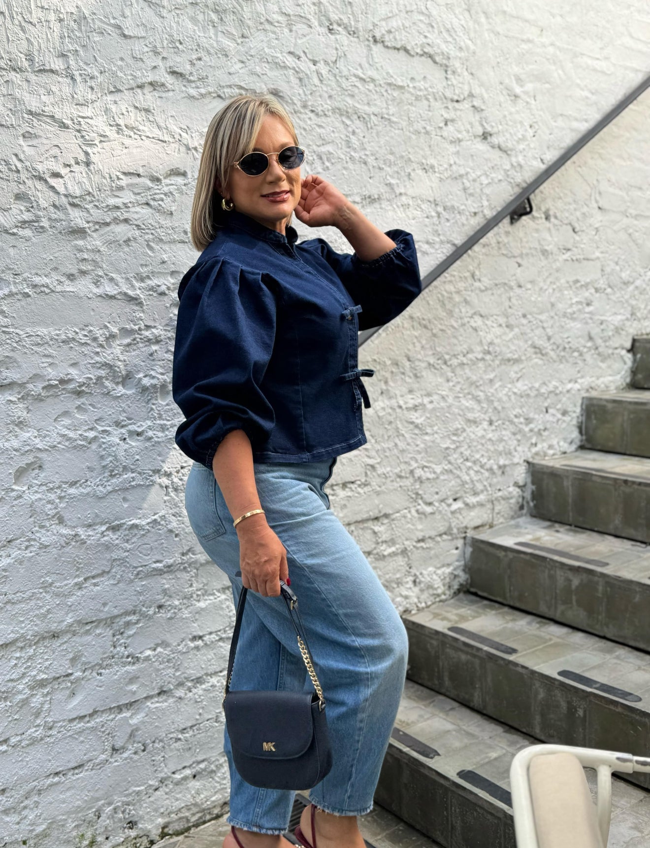 Chaqueta Jean manga globo