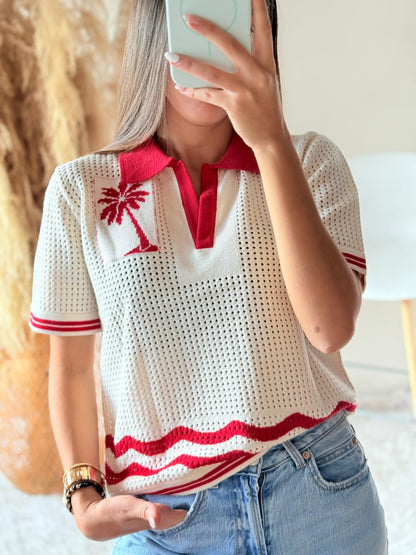 Blusa tejida palma