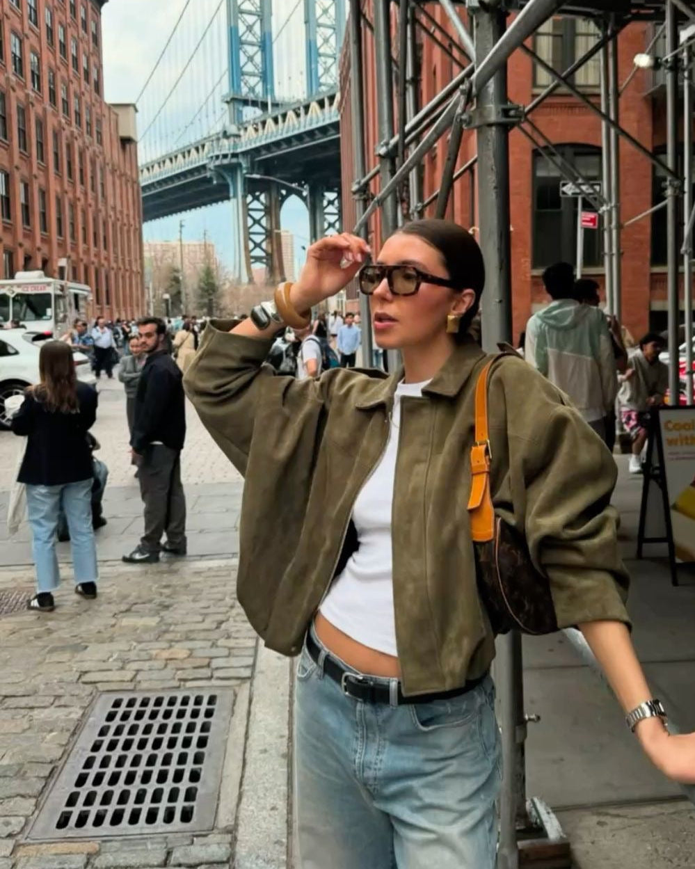 Chaqueta bomber gamuza