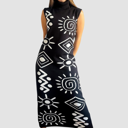 Vestido Étnico cuello alto