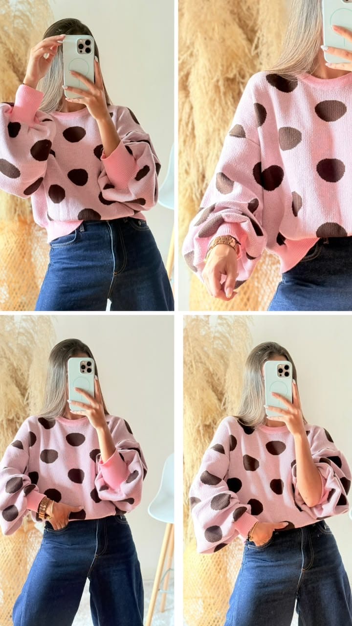 Sueter polka dots globo