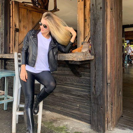 Chaqueta Cuerina Negra