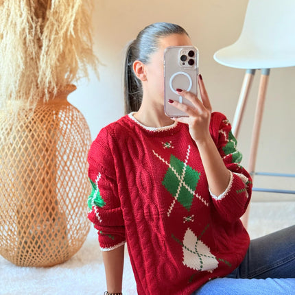 Suéter navideño Rombos