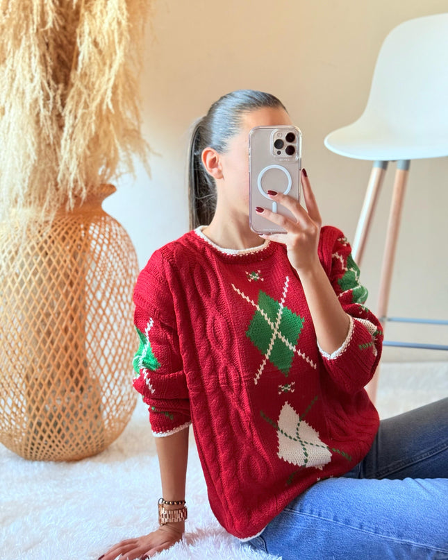 Suéter navideño Rombos