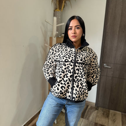 Chaqueta print felpa