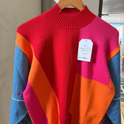 Suéter pop denim