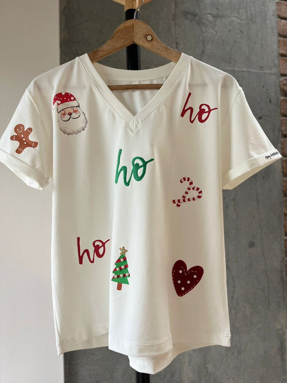 Camiseta básica navideña Ho Ho