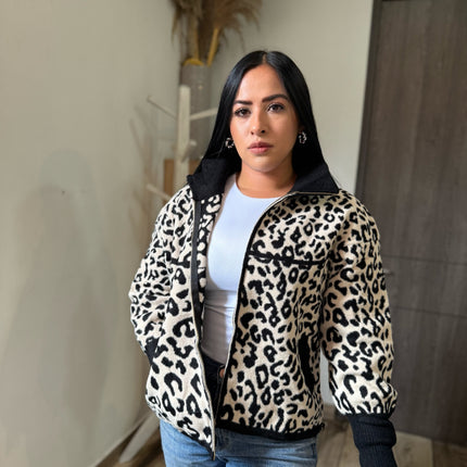Chaqueta print felpa