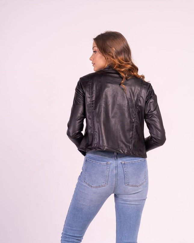 Chaqueta Cuerina Negra
