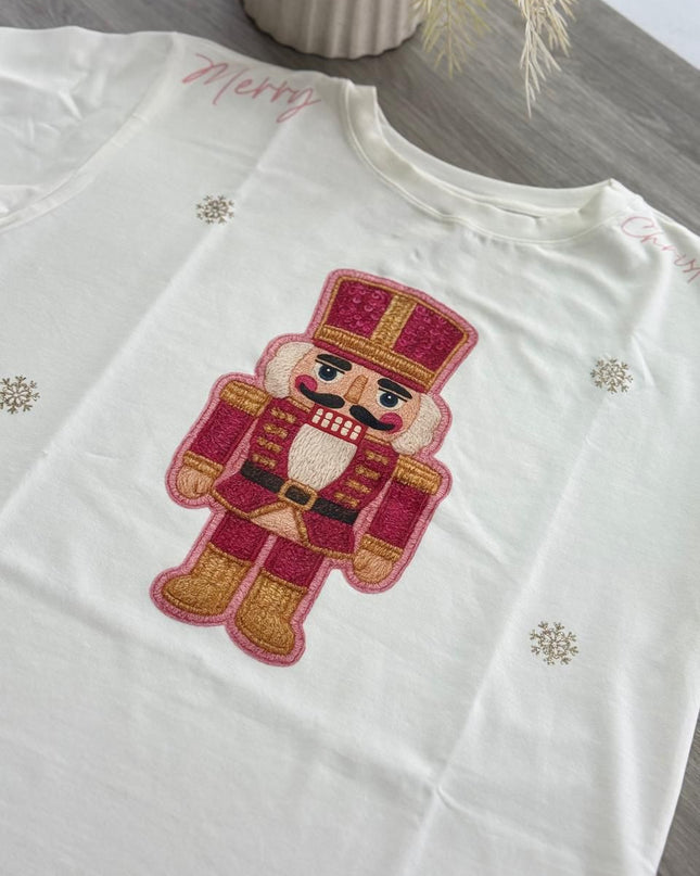 Camiseta navideña cascanueces