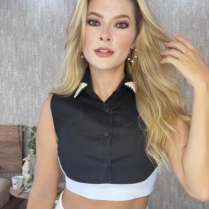 Cuello Camisero Perlado