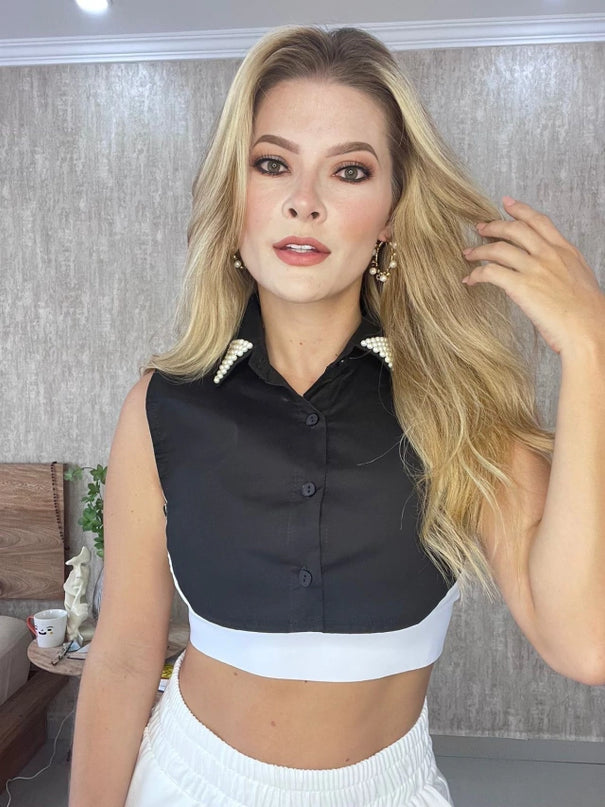 Cuello Camisero Perlado