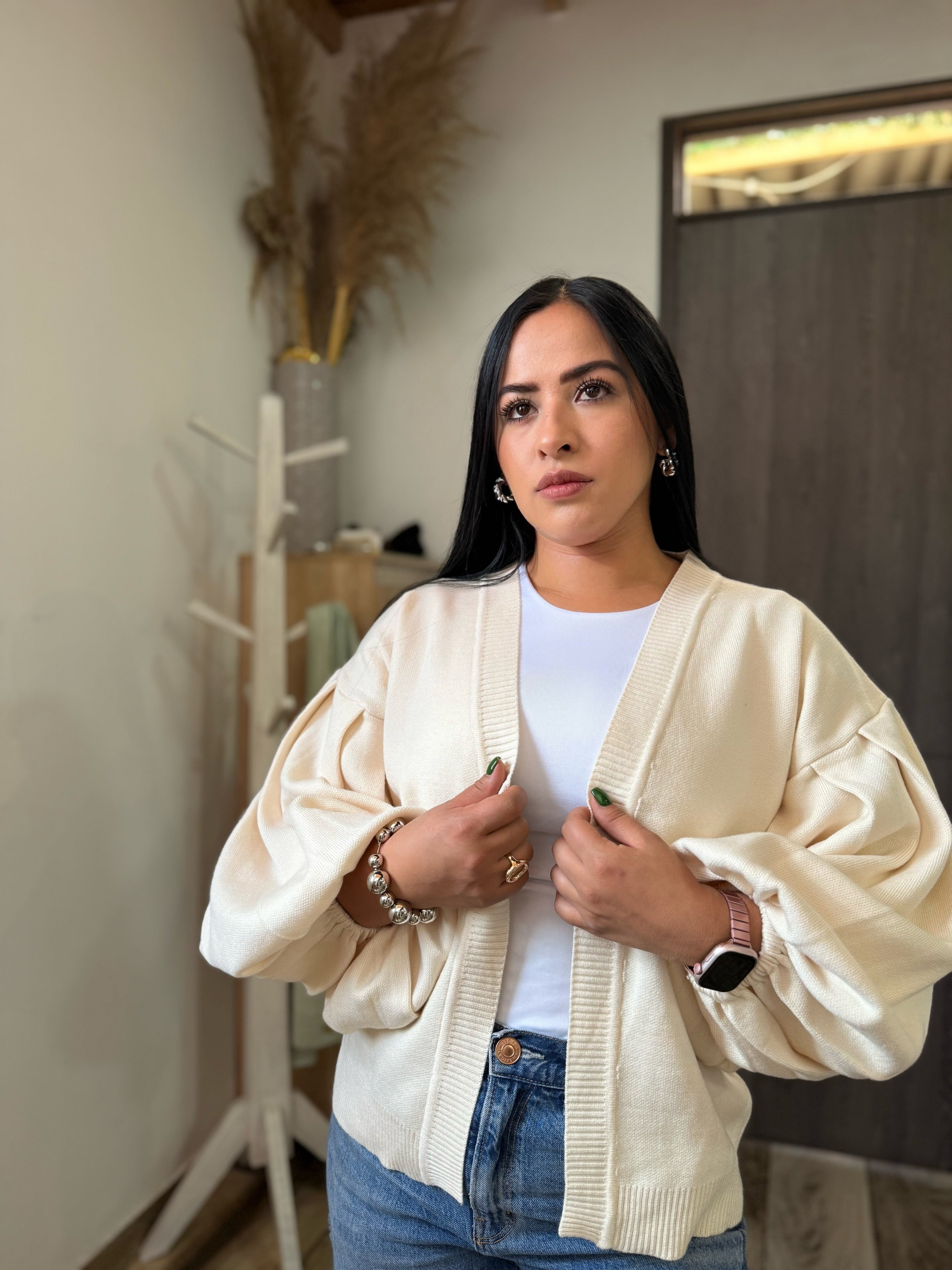 Cárdigan Manga Globo