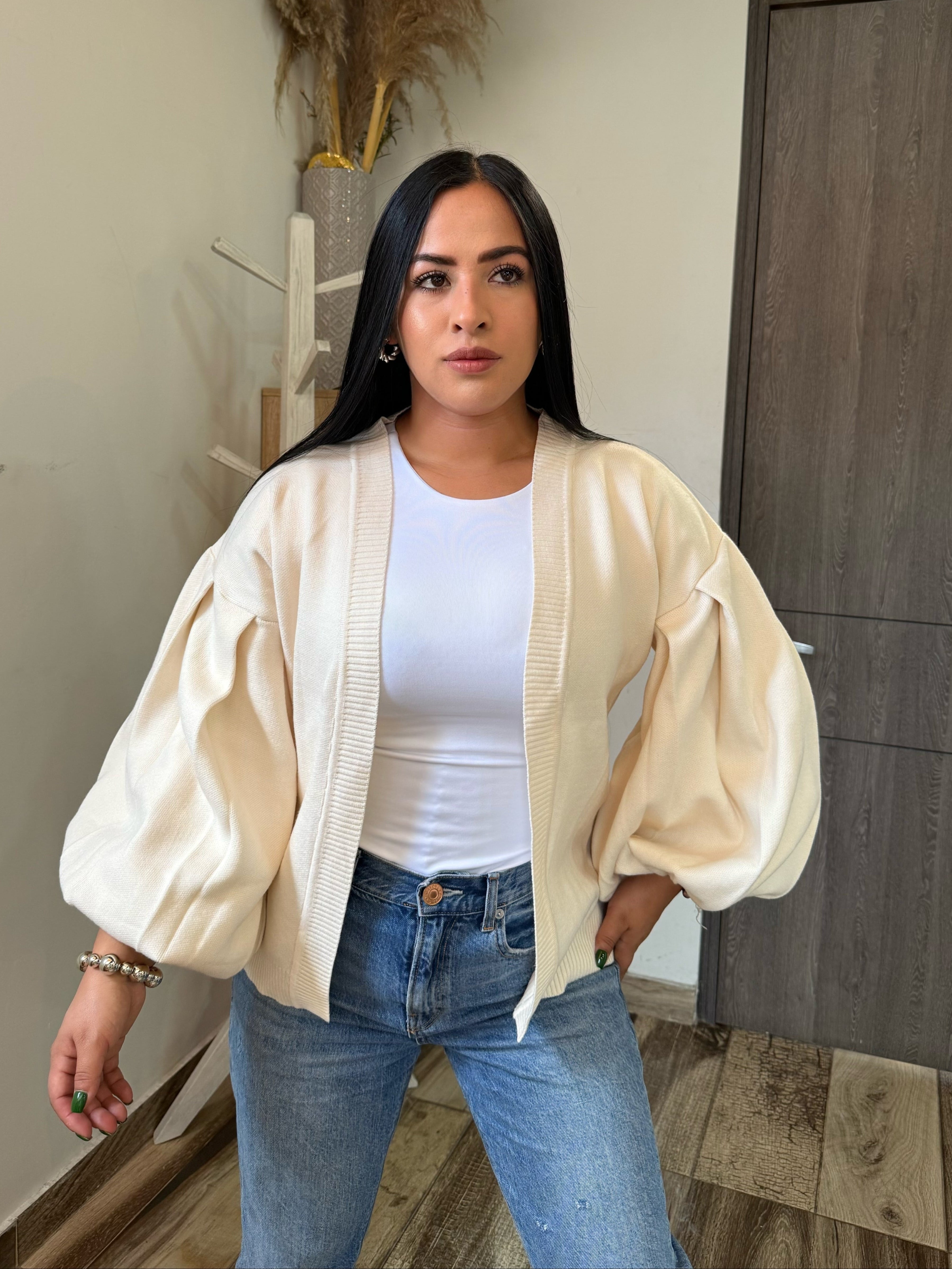 Cárdigan Manga Globo