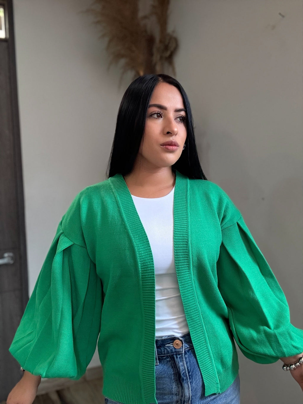 Cárdigan Manga Globo